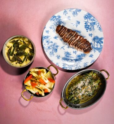 Kalfsentrecote met sidedishes