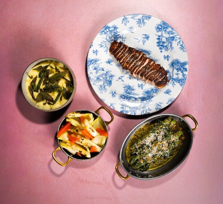 Kalfsentrecote met sidedishes